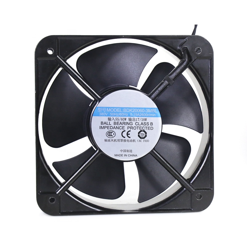 High Performance 230V 20060mm Aluminum Axial Cooling AC Fan