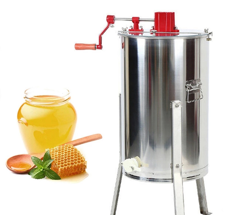 New Designed 3 Frames Manual Honey Bee Extractor Honey Processing Machines