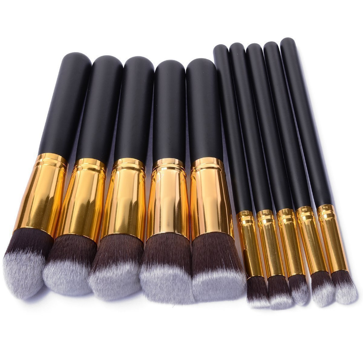 2021 New Arrival Fashion 10Pcs Custom Design Luxury Makeup Brush Handle Set