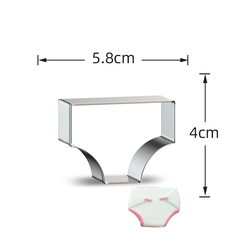 Baby belly band rattle pram polygonal shape creative baking stainless steel cookie mold
