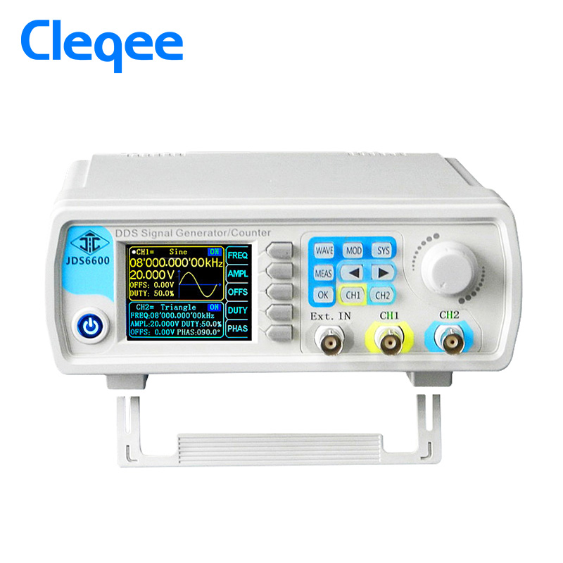 Cleqee-2 JDS6600-30M частотомер произвольной формы DDS функция двойной каналы 30 МГц цифровой генератор сигналов