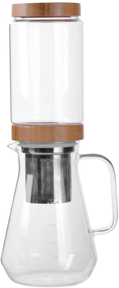 Coffee Machine Dripper Iced Cold Brew Coffee Maker, Adjustable Water Flow 1L/33.8oz Stainless Steel Filter BorosilicateOther Co