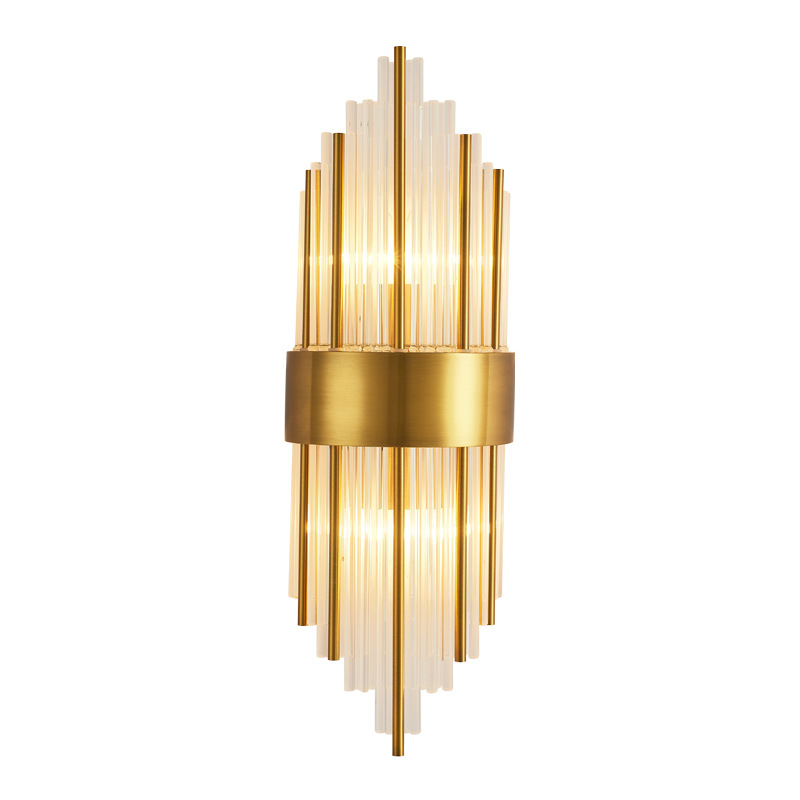 2023 Hot selling economy high end crystal wall lamp modern indoor nordic hotel luxury for bedside reading light wall lamp E14