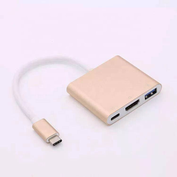 3 в 1 Type-C до HD MI USB 3,1 адаптер постоянного тока в переменный конвертер, USB-C Power Delivery Тип C концентратор для Macbook Pro
