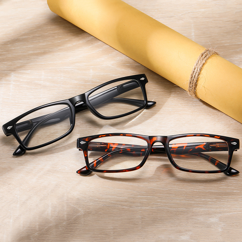 Vintage Classic Small Square Frames Anti Blue Light Blocking Lens Magnifying Reading Glasses