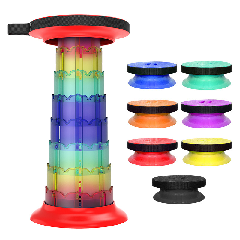 New Outdoor Rainbow Portable Folding Telescopic Camping Hiking Fishing Mini Garden Collapsible Stool