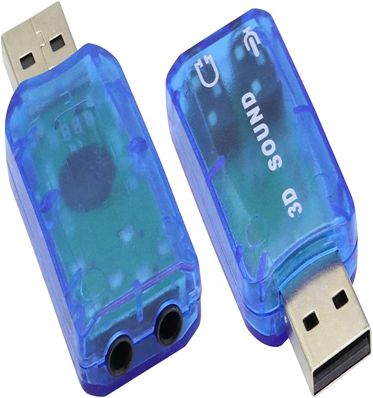 Внешняя звуковая карта 5,1 USB стерео звуковая карта USB 2,0 к 3D аудио адаптер Виртуальный 5,1 канала для Windows и Mac, ПК, ноутбука