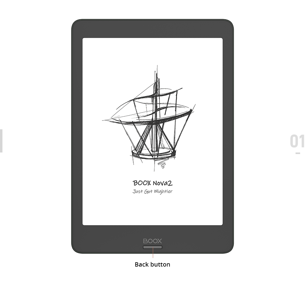 Новейшая модель 2020 года, электронная книга BOOX Nova2 7,8 дюйма с теплым и холодным светом и ручкой wacom, подходит для чтения электронных книг