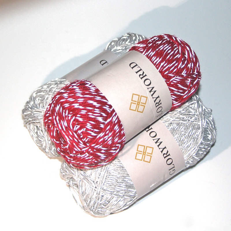 2021 Creative New Products DIY knitting Fashion Shinny Sweater Hat Acrylic Reflective Blended Fancy Yarn Ball 100g