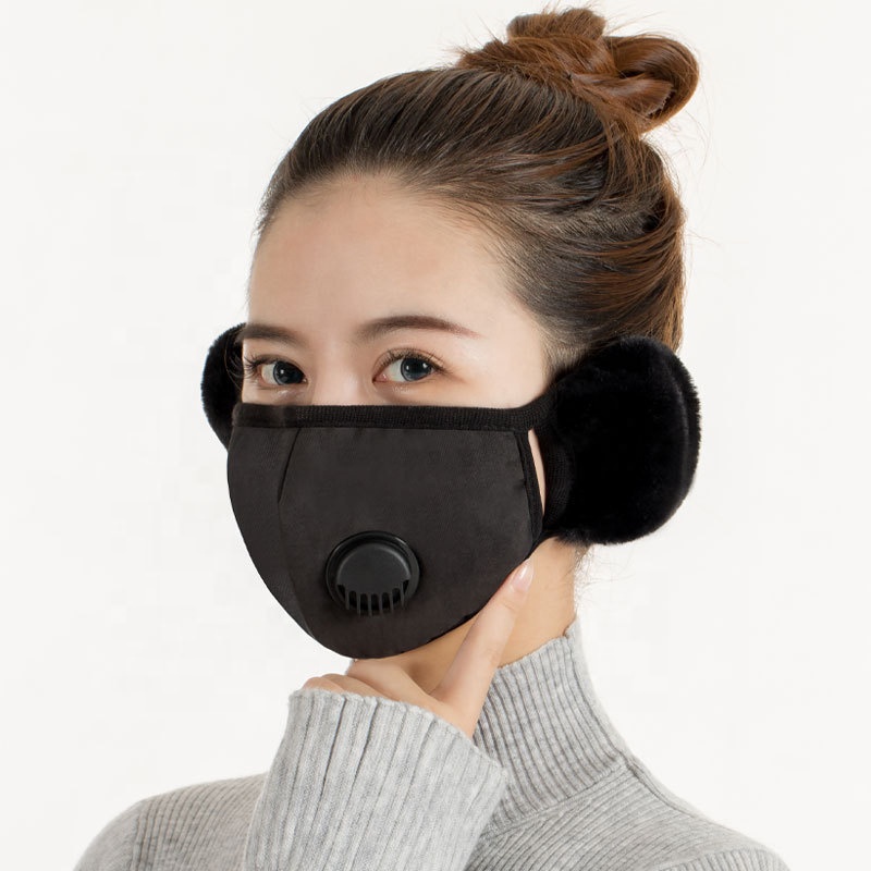 Зимние наушники facecover с дыхательным клапаном для сохранения тепла утолщенные наушники дышащие маски для верховой езды мужские и женские аксессуары