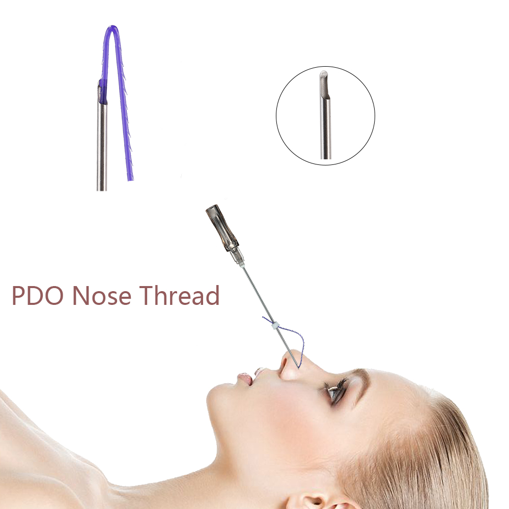 Good Quality Collagen 19G 38mm PDO Nose Thread with Half-blunt L Needle