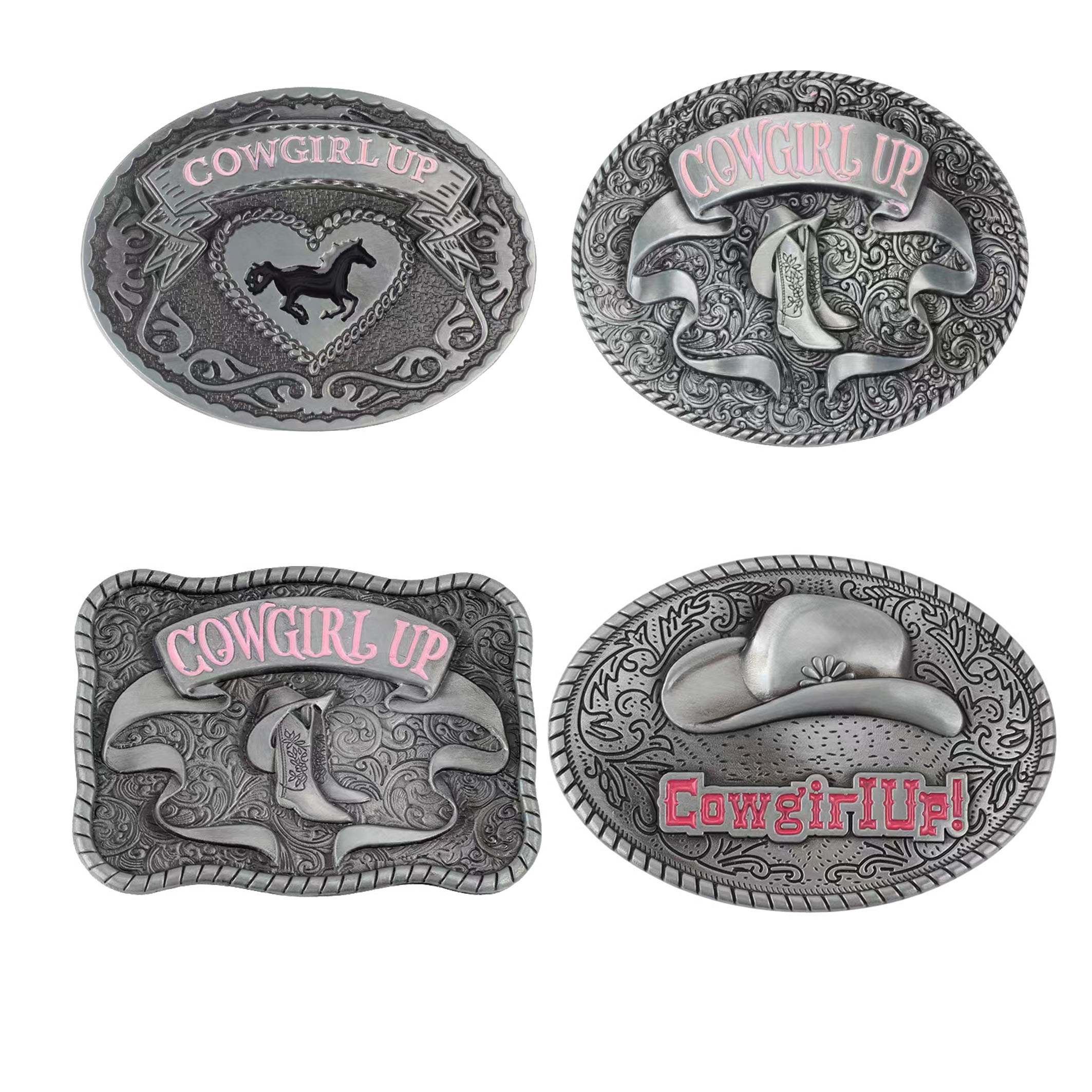 Custom Logo Western Fashion Designers Stainless Steel Belt Buckle Ladies Men Women Cowboy Customize Belt Buckle