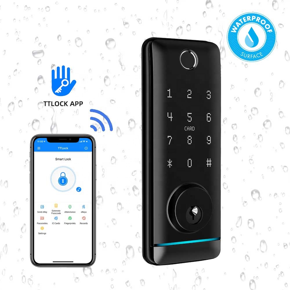 Умный дверной замок TTLock с дистанционным управлением через Wi-Fi и цифровым отпечатком пальца
