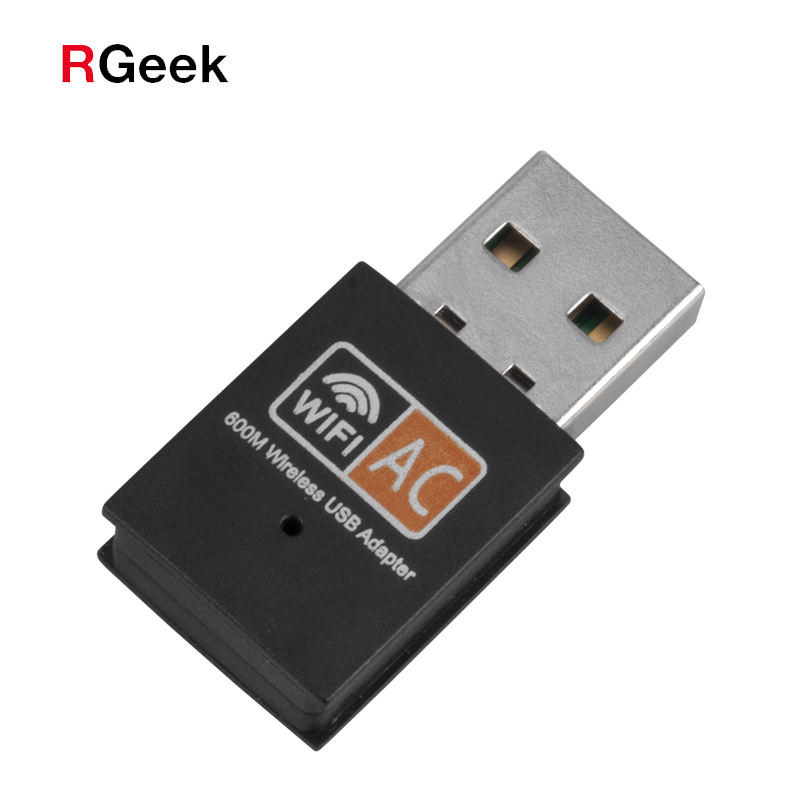 RGEEK Mini USB Wifi адаптер Антенна Wi-Fi сетевая карта Двухдиапазонная беспроводная сетевая карта ключ 600 Мбит/с 802.11ac USB2.0