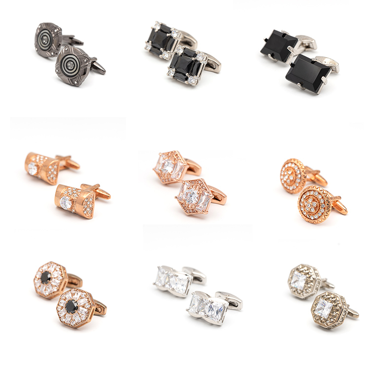 Cufflinks 9 different styles of men's luxury alloy cufflinks