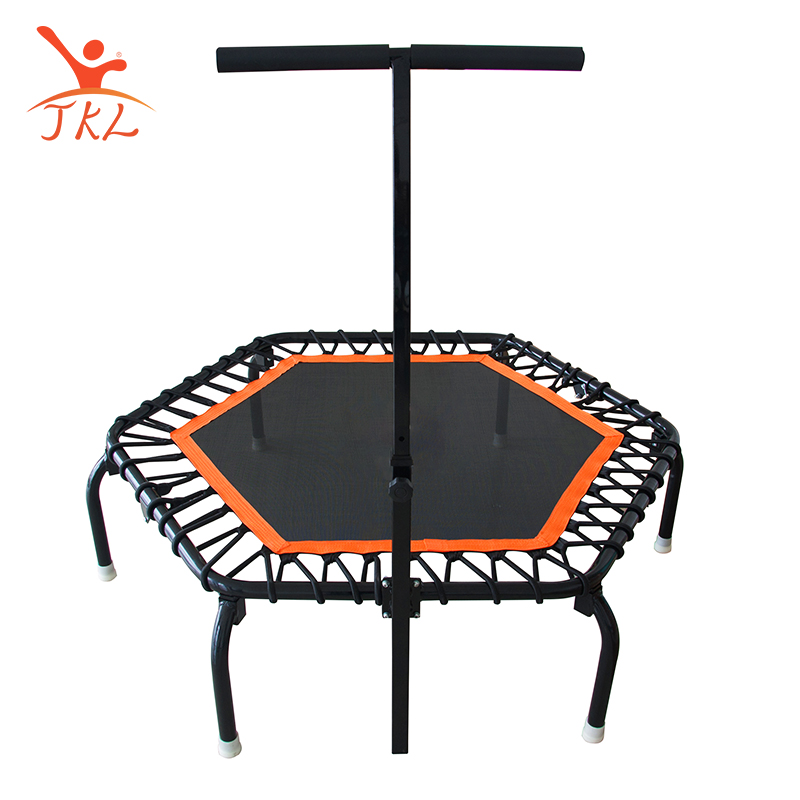 Rebounder bungee jump sport, Круглый мини-батут для фитнеса с t-образной ручкой для взрослых