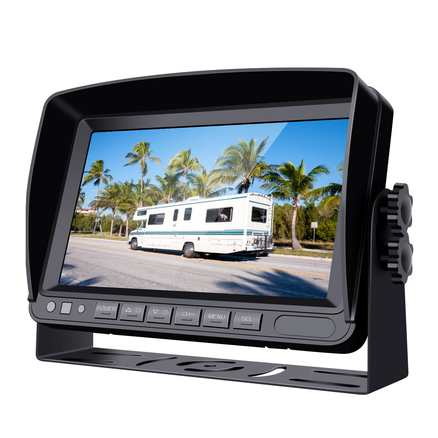 Проводной 7 дюймов LCD 1080P FHD экран монитор для грузовика резервная камера с разделенным экраном 2CH 4CH приборной панели автомобиля заднего обзора камеры