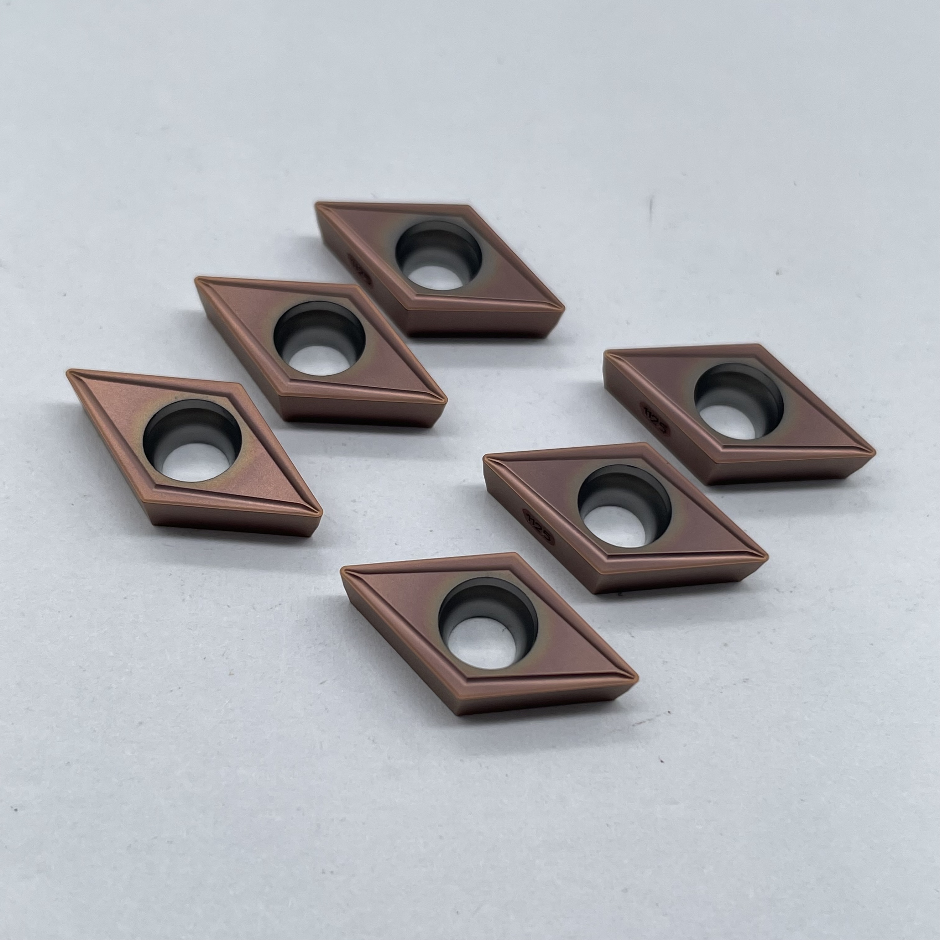 PVD Coating DCMT 11T304-UF 1125 Rhombic Turning Insert With Chip Breaker for P/M/N/S Finishing Machining