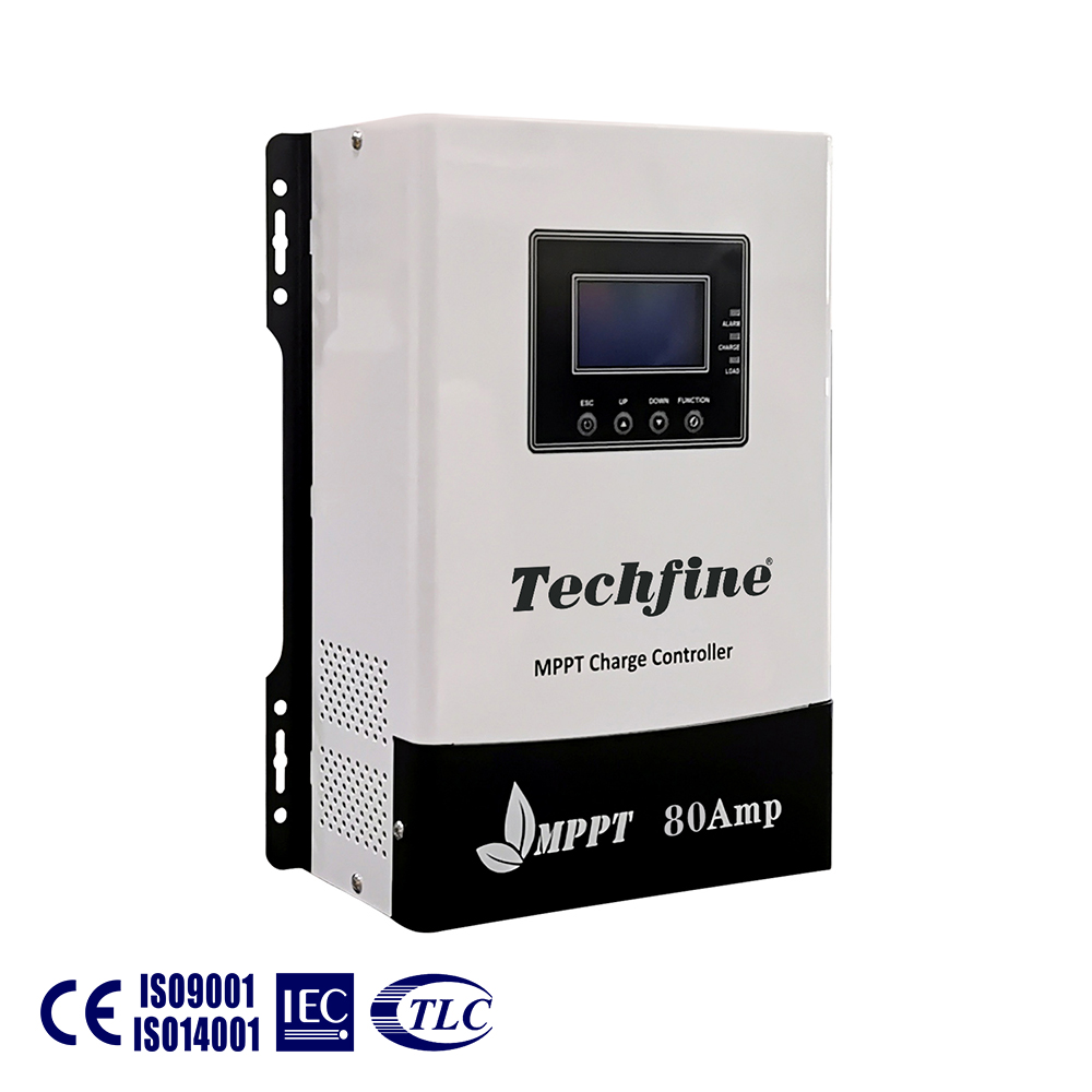 Контроллер заряда солнечной батареи Techfine 80 А mppt 12 В/24 В/48 В для солнечных систем pv