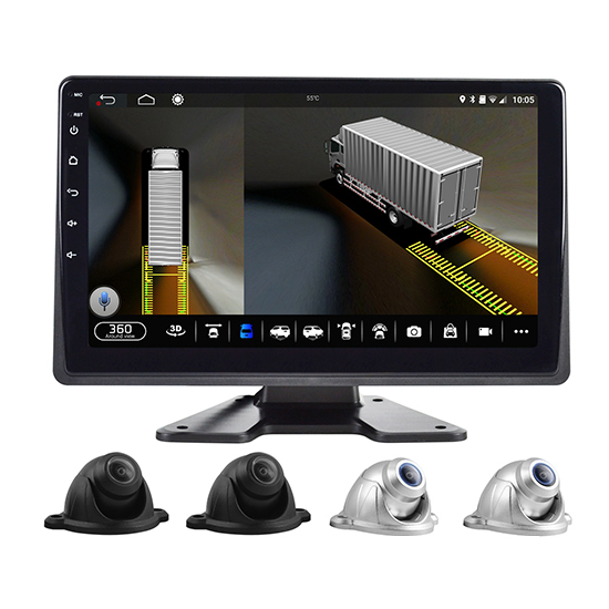 HOPE 4G Fleet Management AI Alarm Pedestrian Detect 360 Degree View Remote Easy Calibration DVR Monitor for Truck Bus Trailer