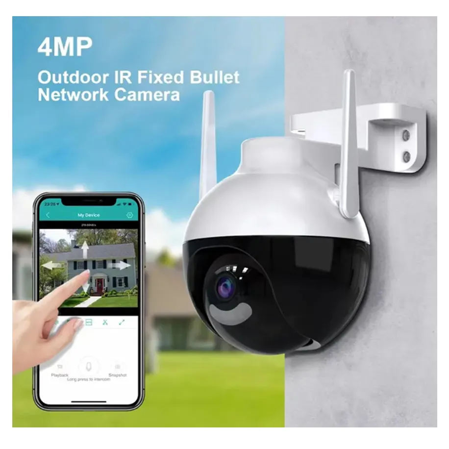Camara De Seguridad WiFi Wireless Tracking 360 Home Security Outdoor 2K 4MP Pan Tilt Surveillance Sans Fil De Camera ICSEE