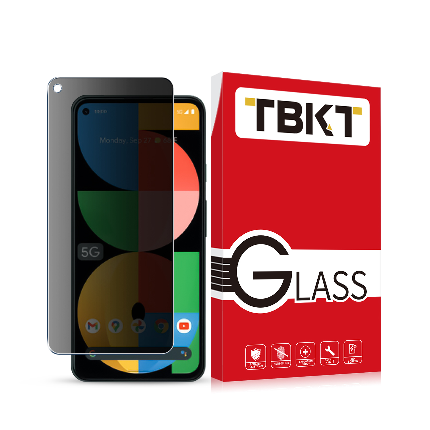 For Google Pixel 5A Privacy Film Anti Spy Full Coverage Mobile Tempered Glass Screen Protector