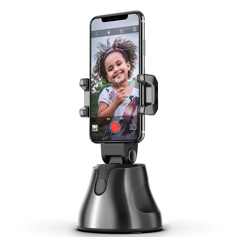 Portable All-in-one Smart Selfie Stick, 360 Rotates Auto Face & Object Tracking Vlog Shooting Smartphone Mount Holder