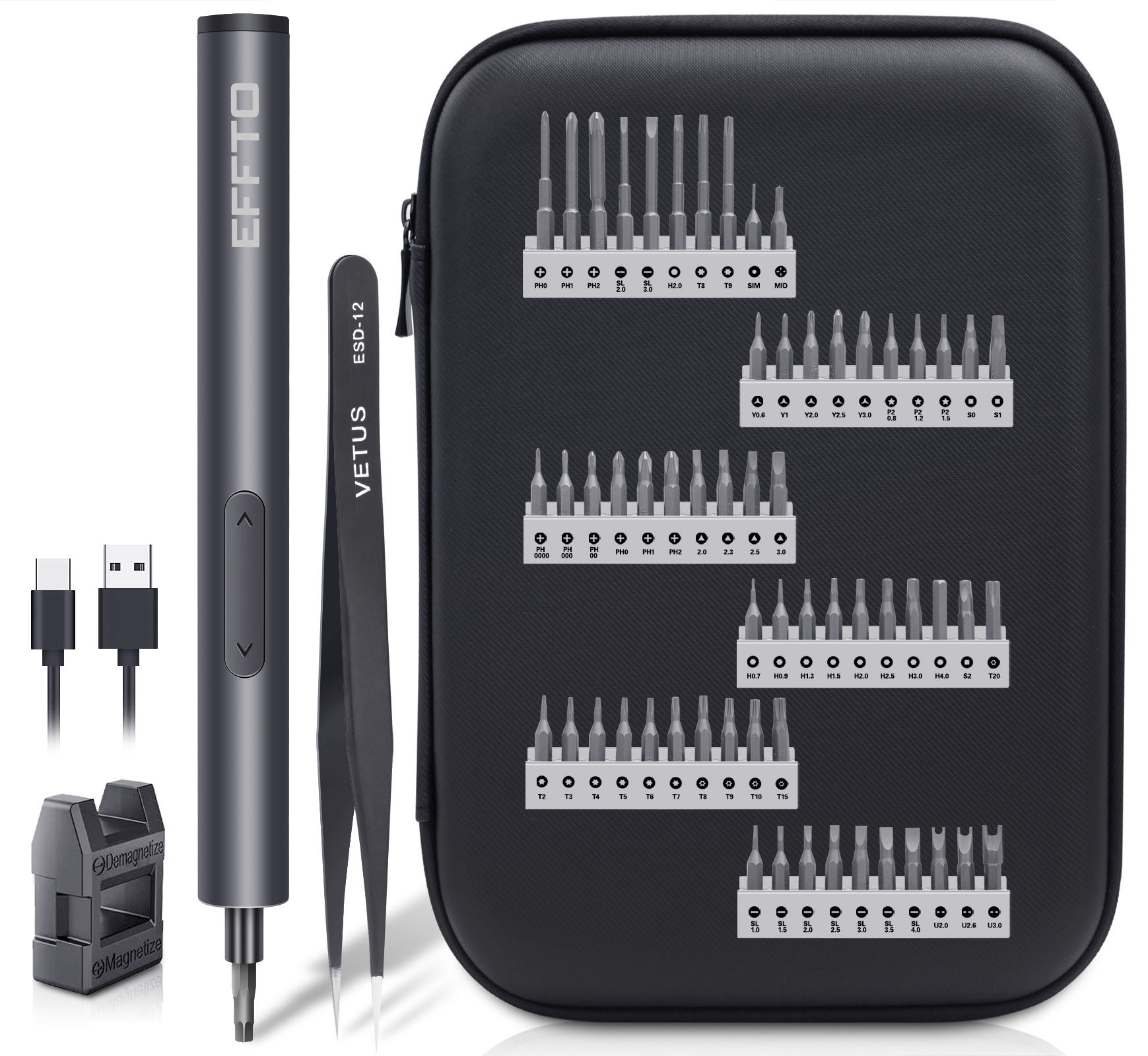 New Style USB Charging Luminous Mini Repair Tool Cordless Electric Screw Driver Kit