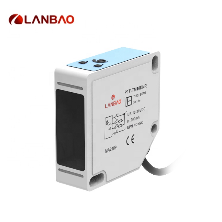 LANBAO PTF-TM10SK IP64 лазерный луч датчик приближения Переключатель Расстояние обнаружения 10 м DC 10-30 в для CE