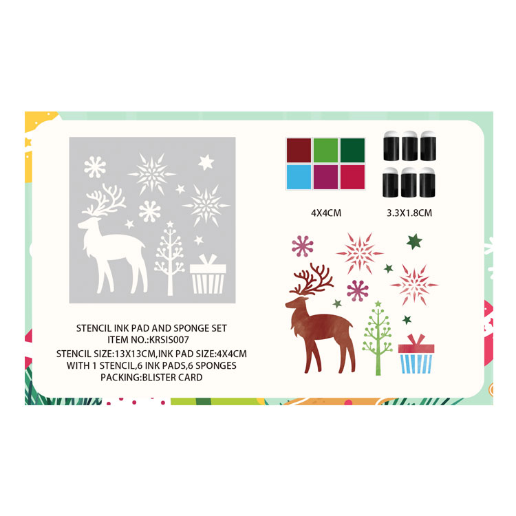 christmas stencil maker craft small plastic stencil for drawing with ink pads and sponges