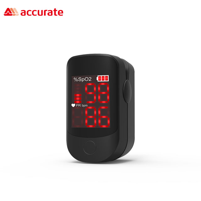 Accurate FS10D Fingertip Pulse Oximeter with LED screen display Pulse Rate and Blood Oxygen Saturation