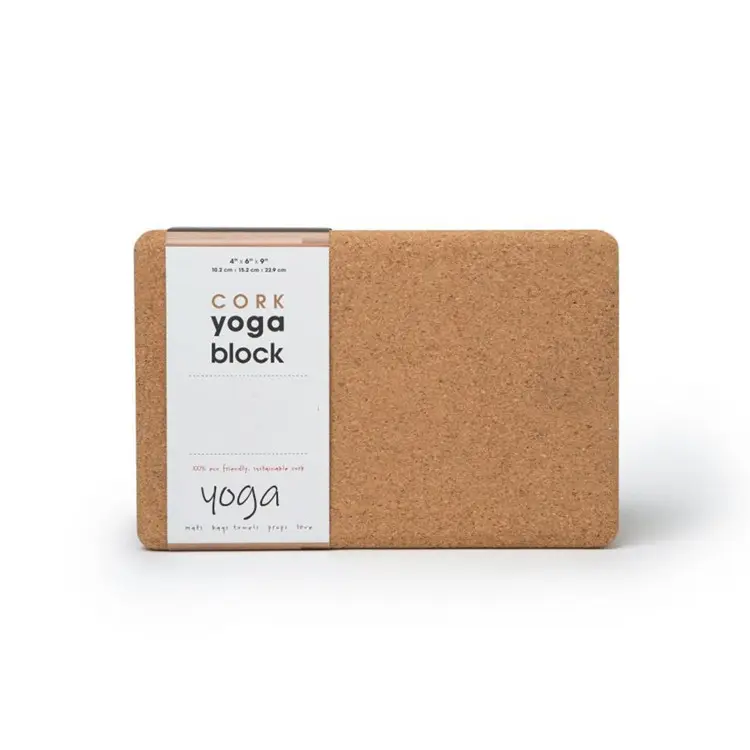 Oyoga Противоскользящий тяжелый логотип экологичный пробковый блок для йоги