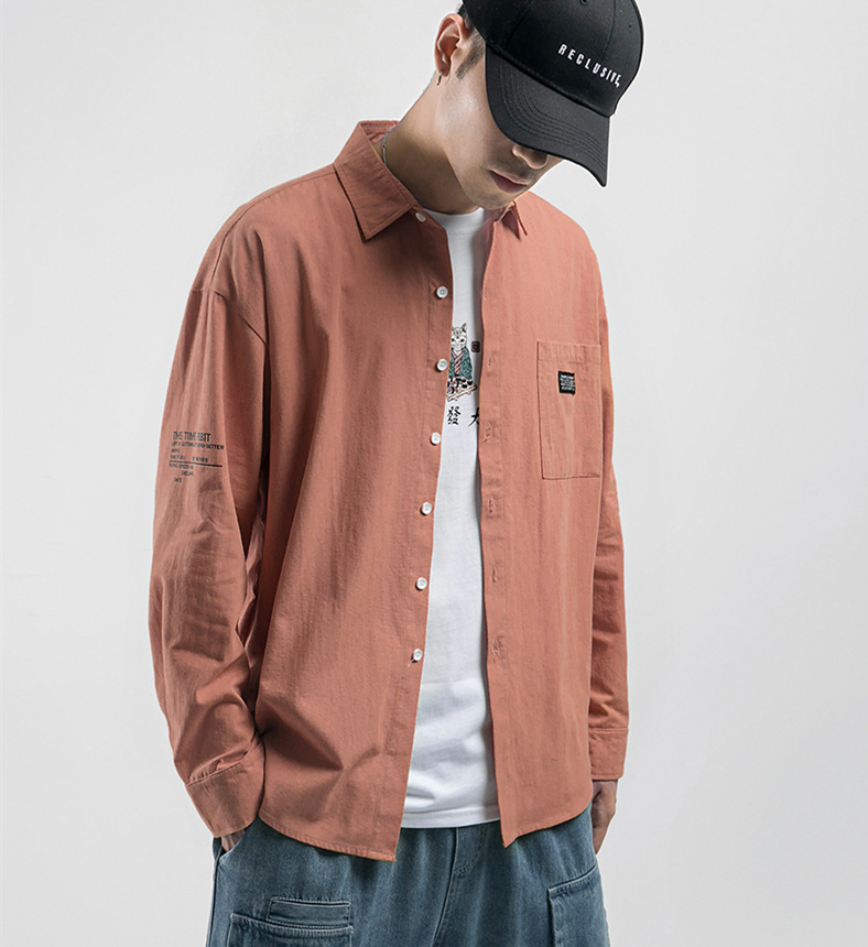 A6646 Мужская мода повседневное Роскошные коричневый кнопка подпушка Slim Fit Одежда с длинным рукавом светло голубой платье рубашки для мальчиков