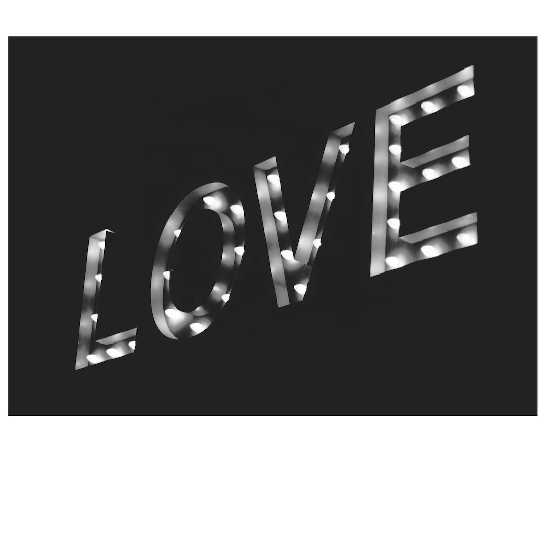 Outdoor Indoor LOVE Decoration Bulb Sign Led Lighting Letter Custom Sign