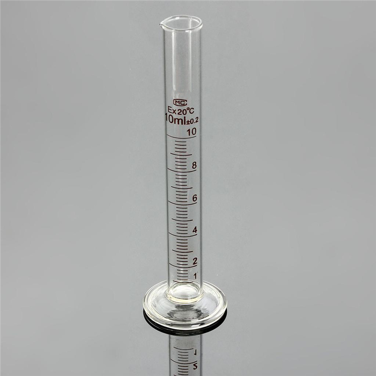 10ml Plain Laboratory Measuring Cylinder Tube