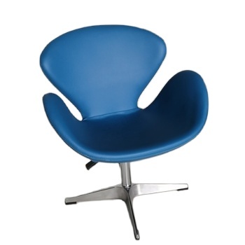 Comfortable Leather Cover Dining Chairs with Electroplated Legs Swan Chair Restaurant Furniture Office Chairs