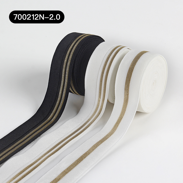 Manufacturer direct sales wholesale double gold hemmed elastic band underwear shoulder strap webbing clothing accessories