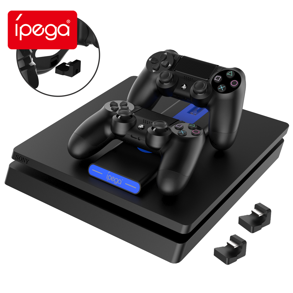 Hot sale PS4 controller charger base LED USB dual charging base bracket for Playstation 4 PS4 controller gamepad charger