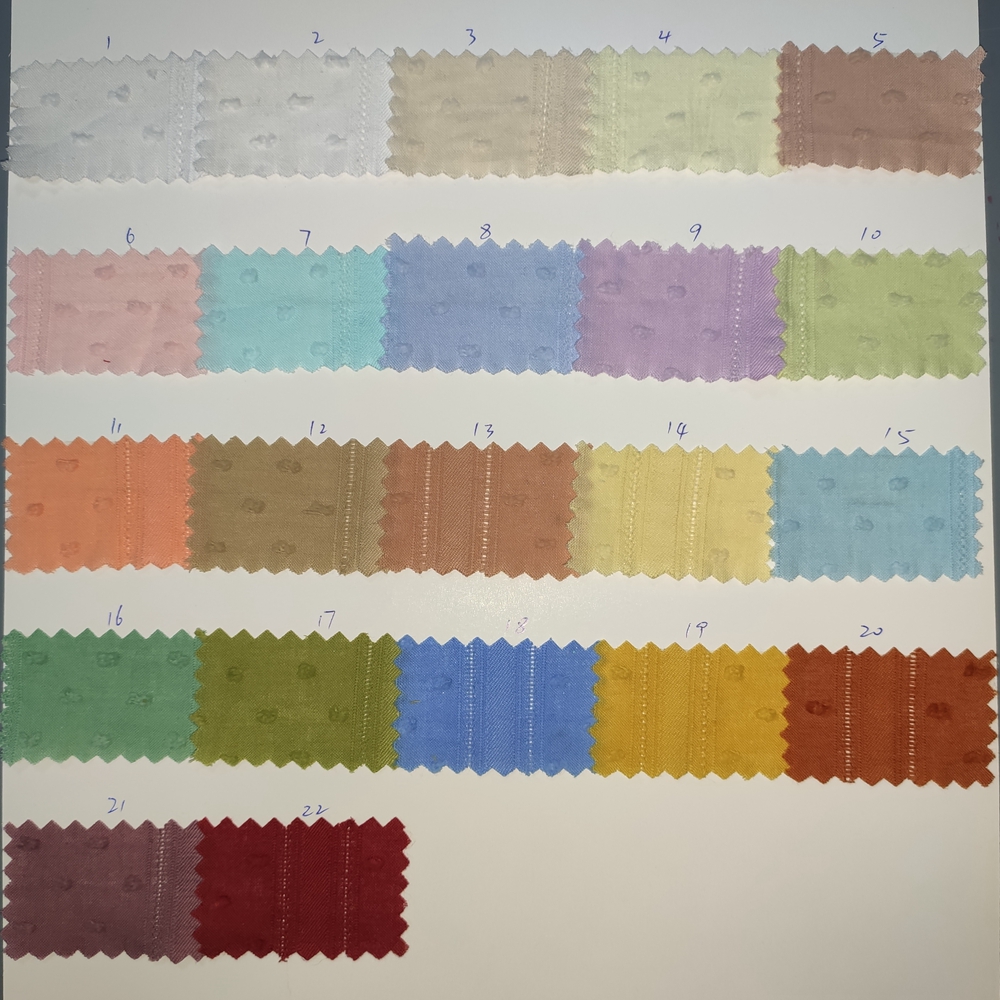 22 color stock cotton cut striped fabric saro jacquard sand wash fabric suitable for women's shirts and skirts children's wear