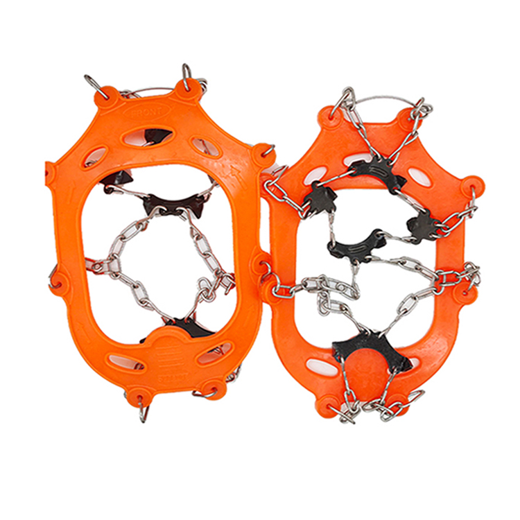 ORIENT Traction Cleats  Anti Slip 10 Teeth Stainless Steel Durable Silicone Crampons Mountaineering Ice Snow Grips Snow Cleats
