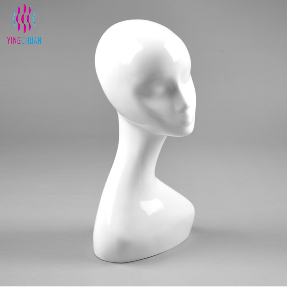 Fiberglass female wig display mannequin head