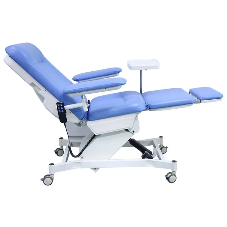 Beauty design high quality hospital electric 4 motors blood donor Dialysis patient phlebotomy chair Chemotherapy