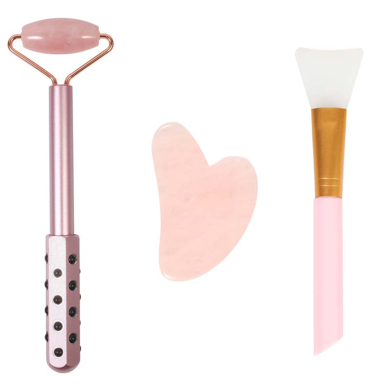 100% камень oem частная этикетка лица gua sha Набор чехлов розовый синий xiuyan один 3 шт новый большой нефритовый ролик