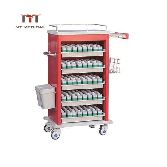 Colorful medical equipment hot sales hospital portable medicine trolley to European countries