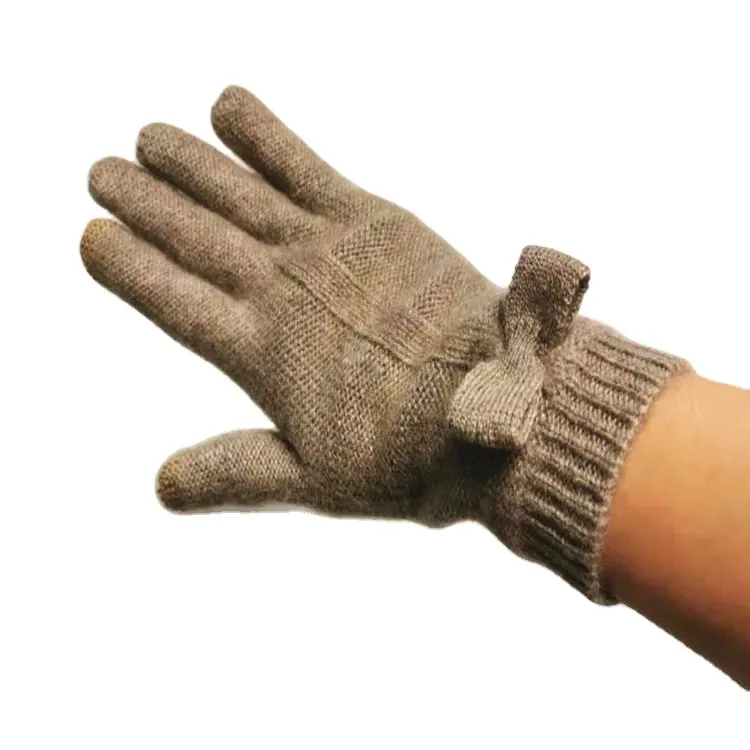 Зима на заказ дамы трикотажные 100% кашемир перчатки варежки