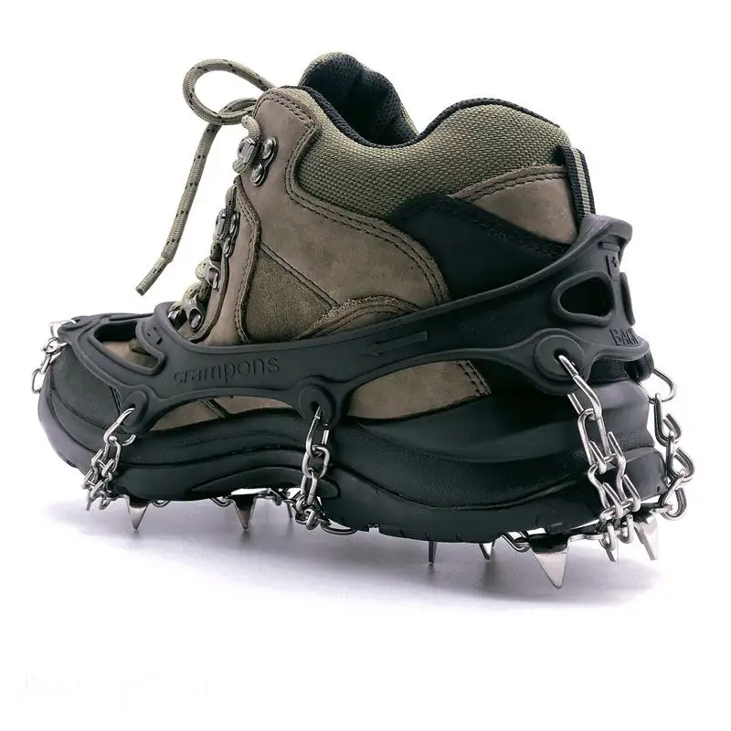 ice cleats crampons /  Snow Grips Shoe Cleats with 5/10/11/13/19 Spikes Traction Cleats for Walking and Hiking on Ice and Snow