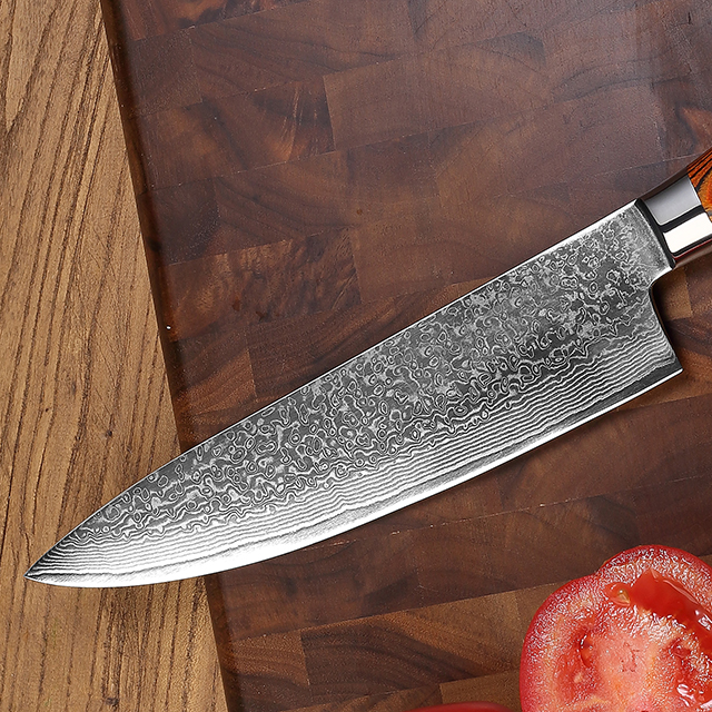 8 дюймов Профессиональный японский дамасский кухонный нож шеф-повара