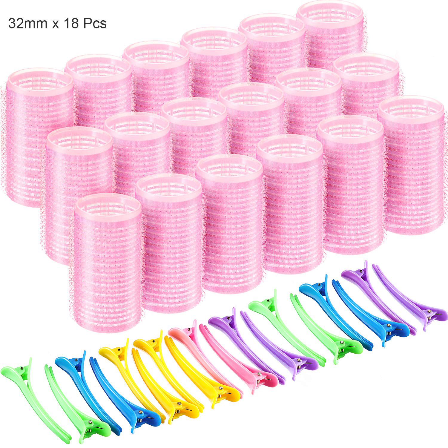 Plastic Curl Hair Roller с Clips, Flexible Curler, Private Label, Hot Sales, 2022