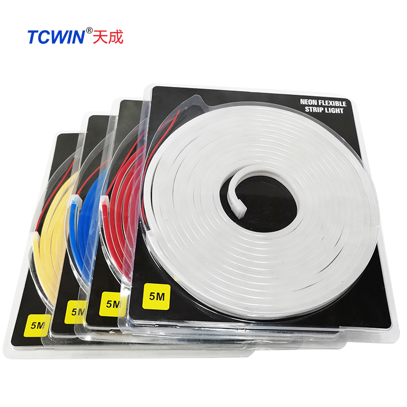 6*12 мм толщина силиконовой трубки smd2835 24 В 5 м в рулоне круглая rgb светодиодная неоновая лента