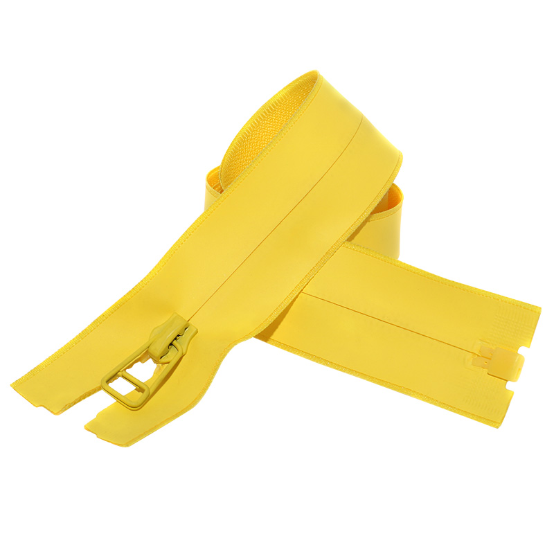 Factory customized wholesale 5#pvc open end waterproof zipper nylon suitable for raincoat/tent/ski suit